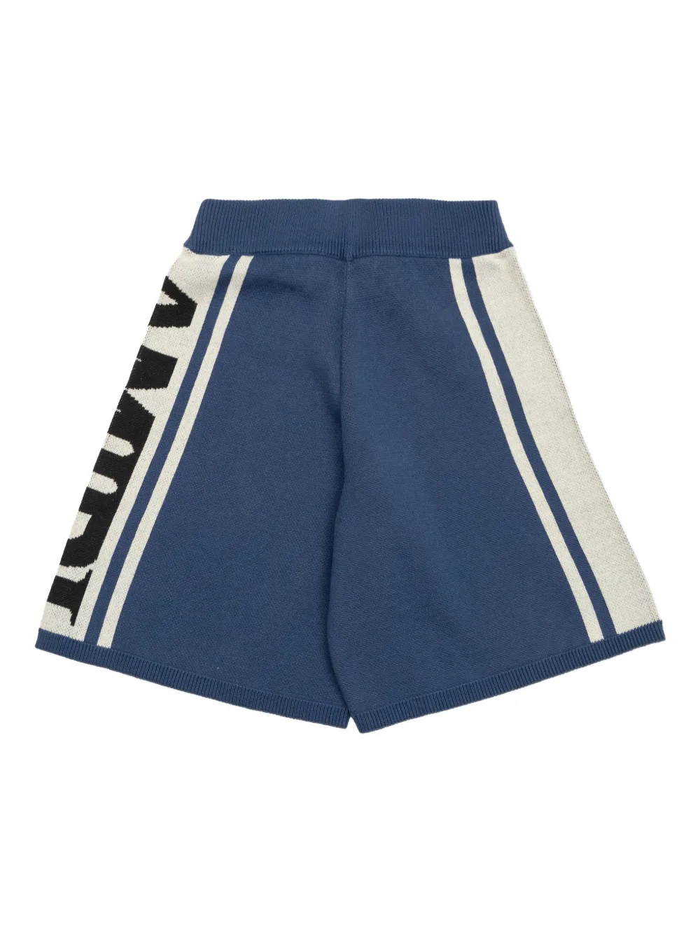 Amiri Kids Striped Logo Shorts - Blue 
