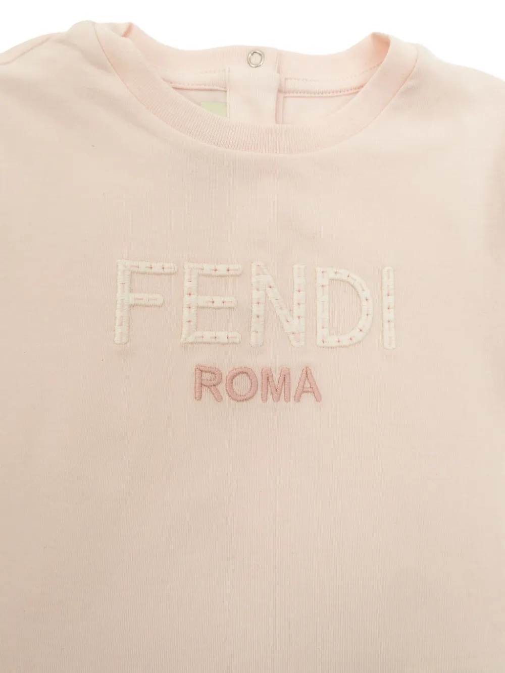 Fendi Kids T-shirt met borduurwerk Roze