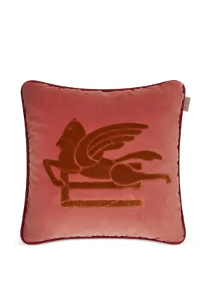ETRO HOME logo-embroidered Cushion | Orange | FARFETCH