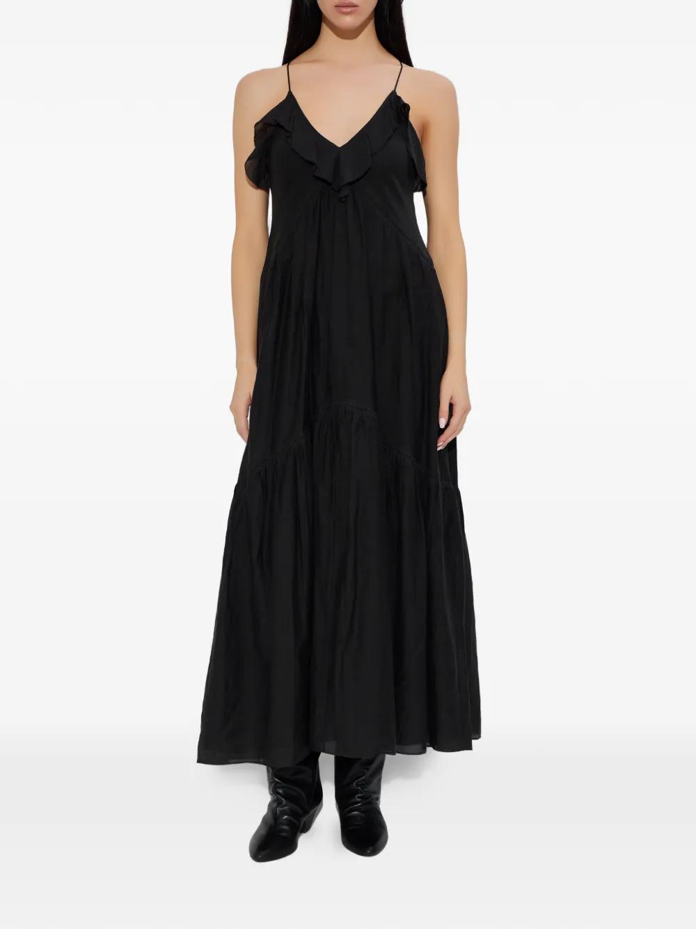 MARANT ÉTOILE Jurk met ruches Zwart