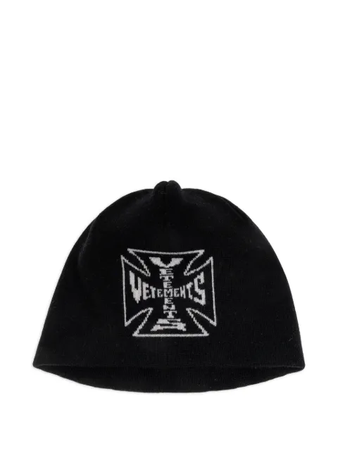 VETEMENTS logo-detail beanie hat