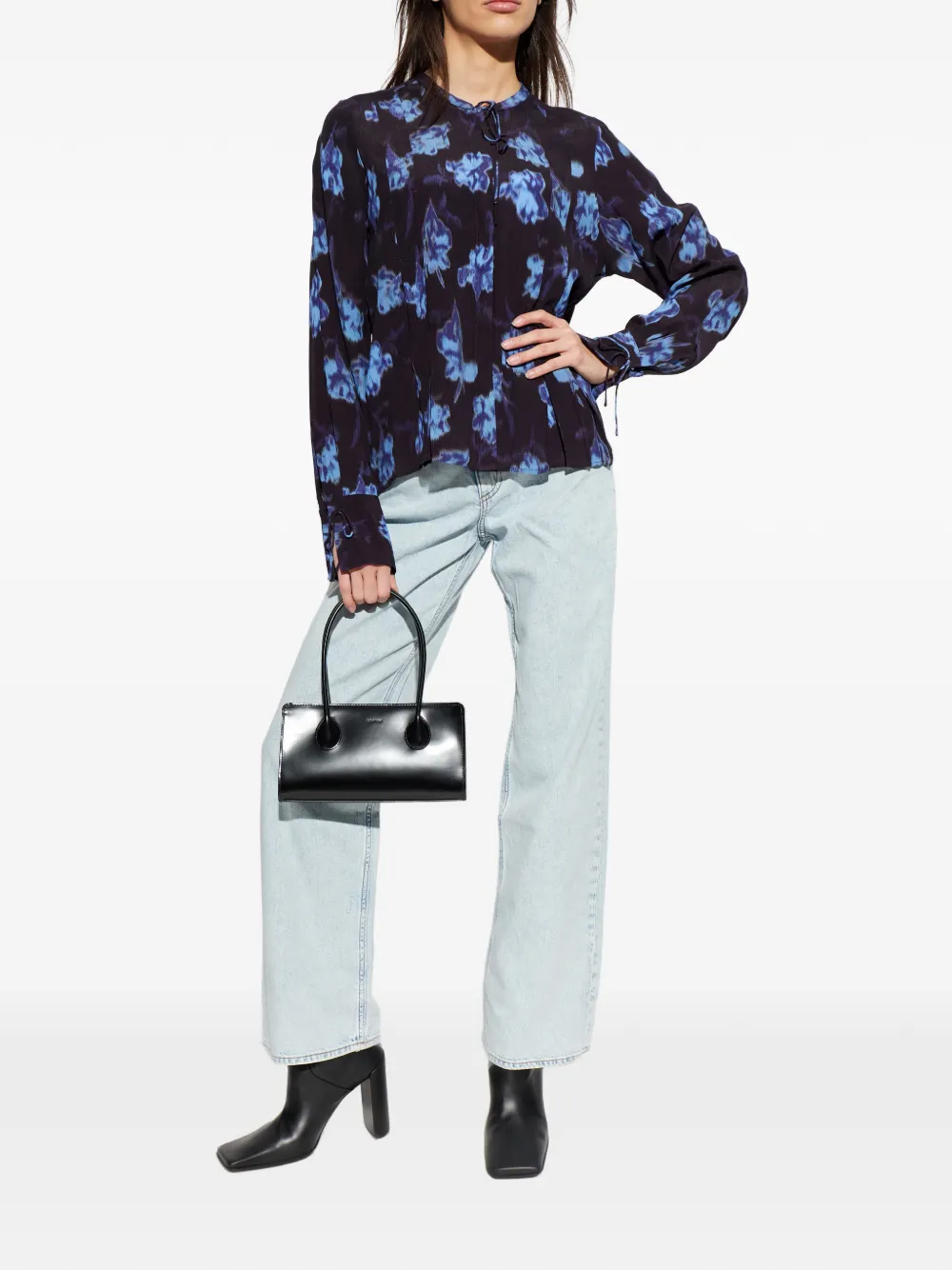 Rag & bone Shirt met bloemenprint - Zwart