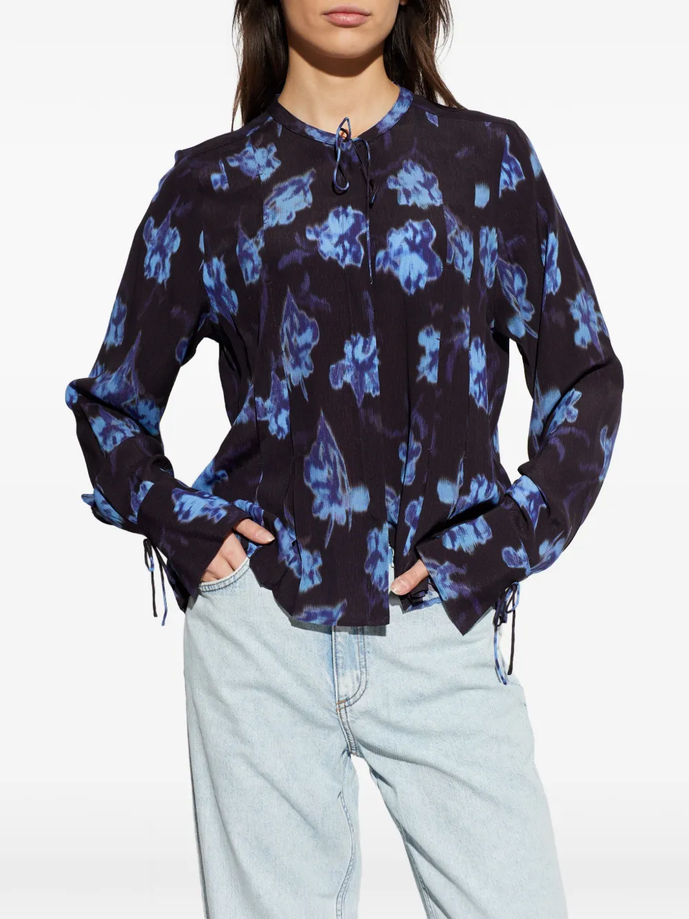  Rag & Bone Floral-print Blouse - Black 