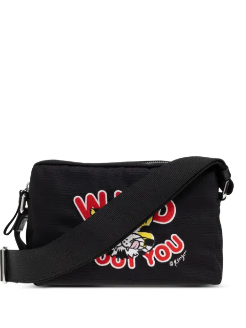 Kenzo graphic-embroidered messenger bag