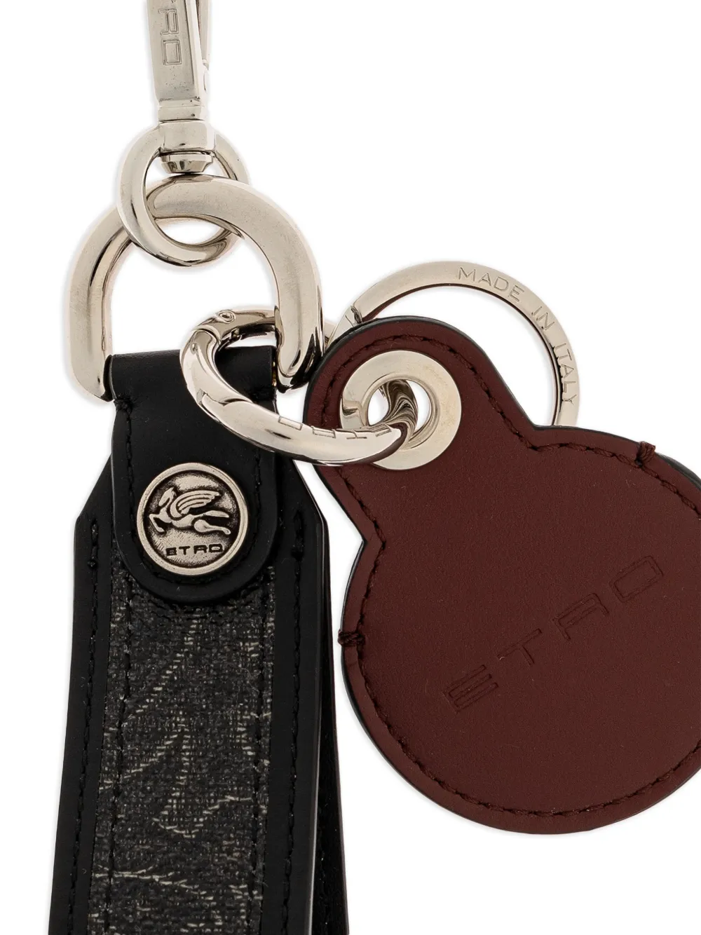 ETRO Sleutelhanger met logo Zwart