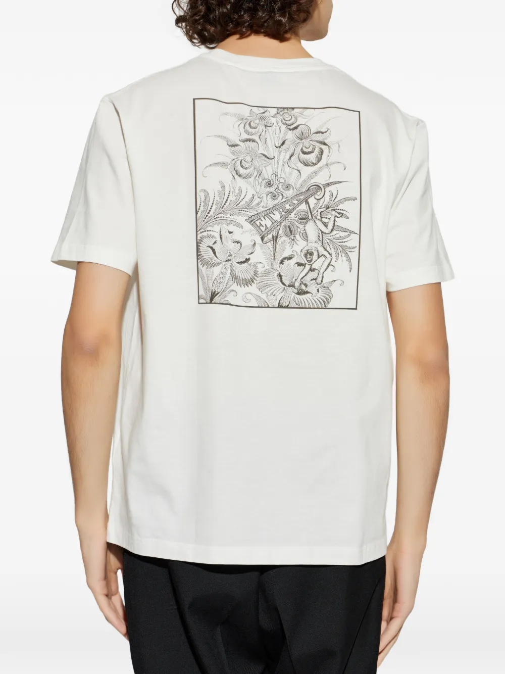 ETRO T-shirt met Pegasus-borduurwerk Wit