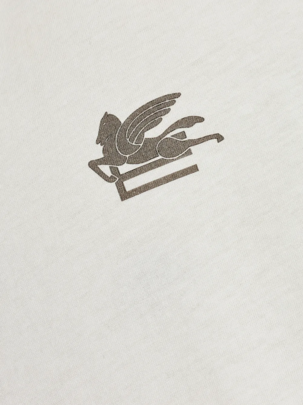 ETRO T-shirt met Pegasus-borduurwerk Wit