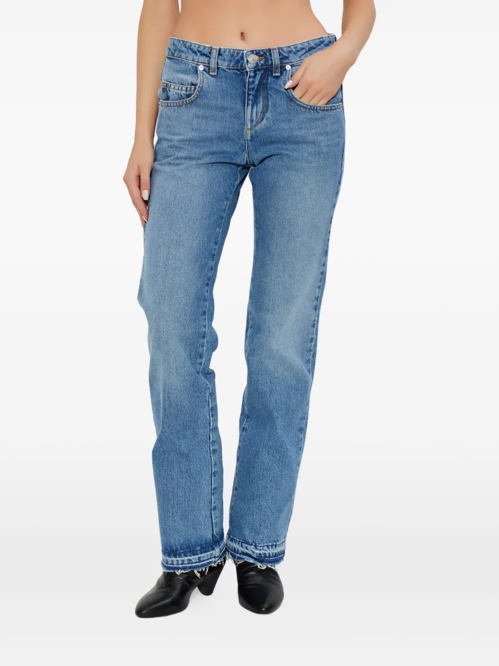  Isabel Marant Denala Frayed Jeans - Blue 