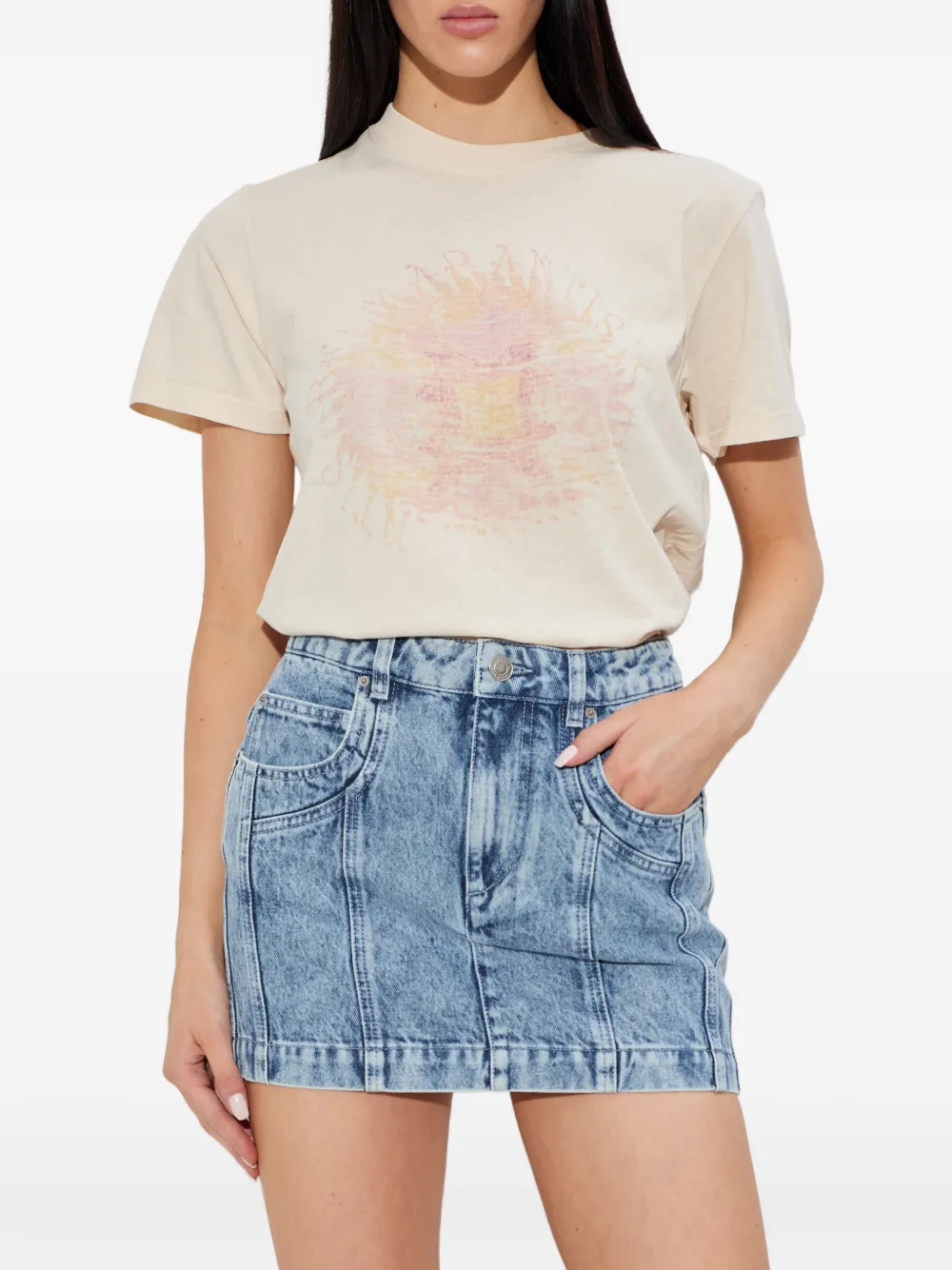  Marant étoile Graphic-print T-shirt - Neutrals 