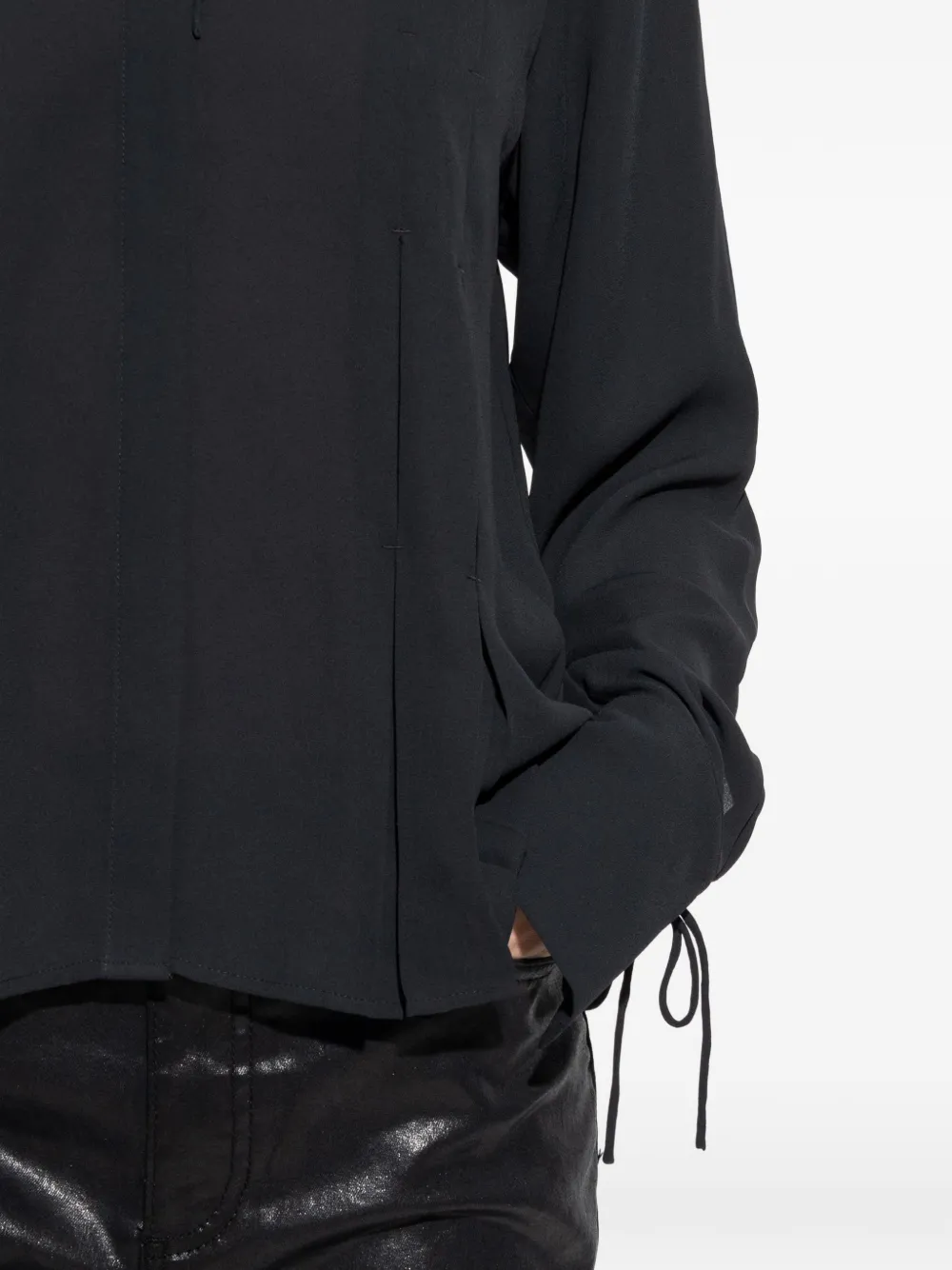 rag & bone Arden geplooide blouse Zwart