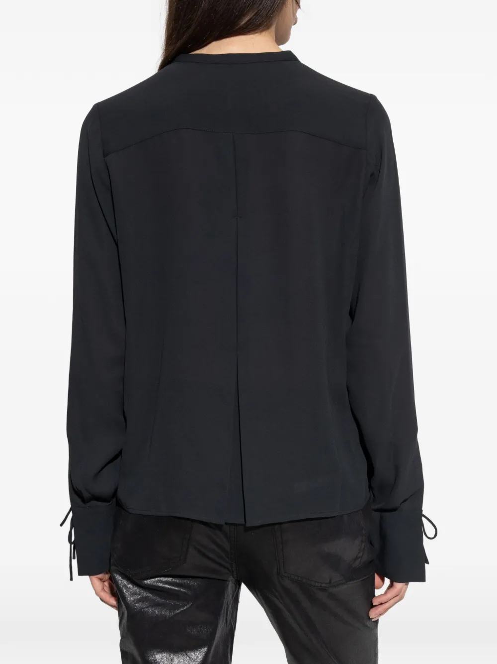 rag & bone Arden geplooide blouse Zwart