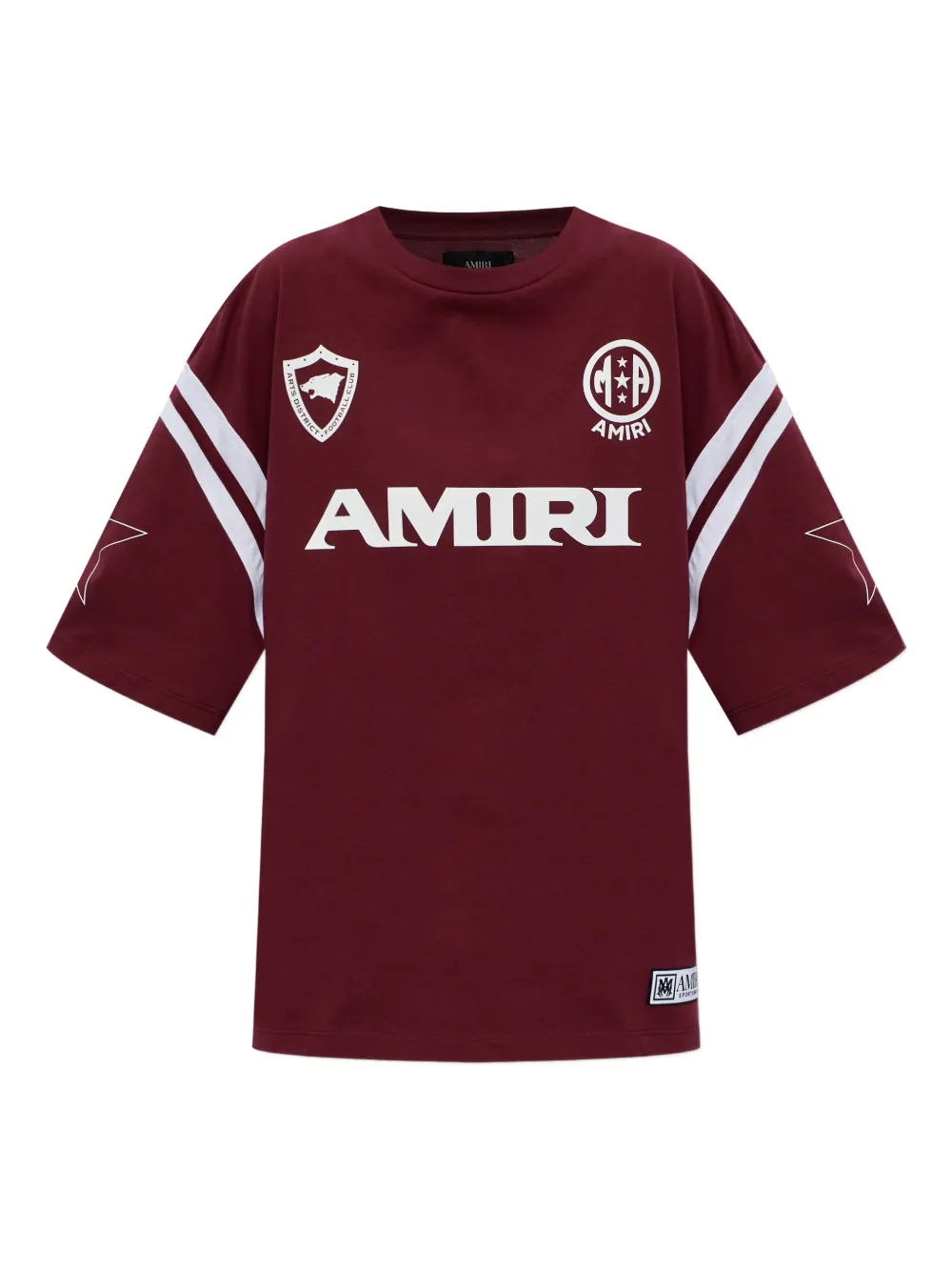 AMIRI logo stripe-detail T-shirt - Rosso