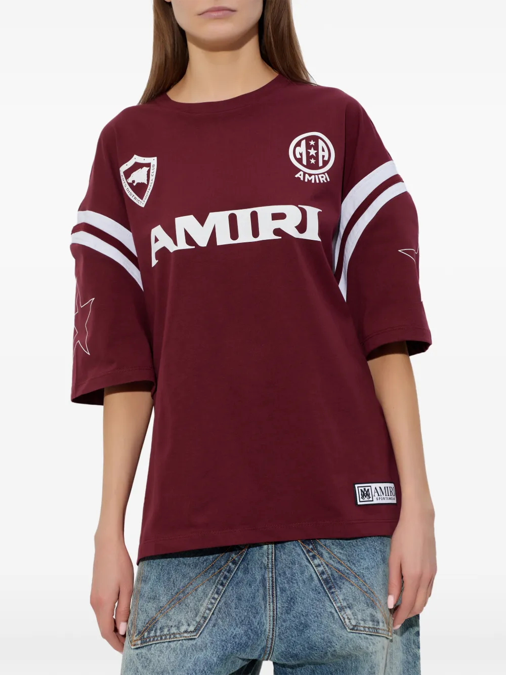 logo stripe-detail T-Shirt