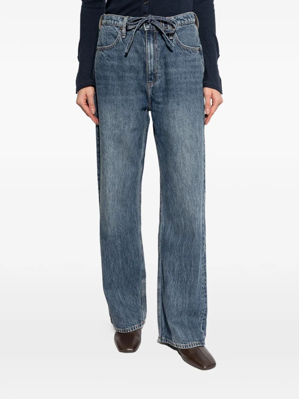 rag & bone Phoebe jeans met trekkoord Blauw