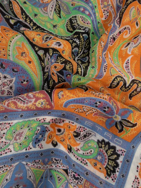 ETRO ペイズリー スカーフ | オレンジ | FARFETCH JP