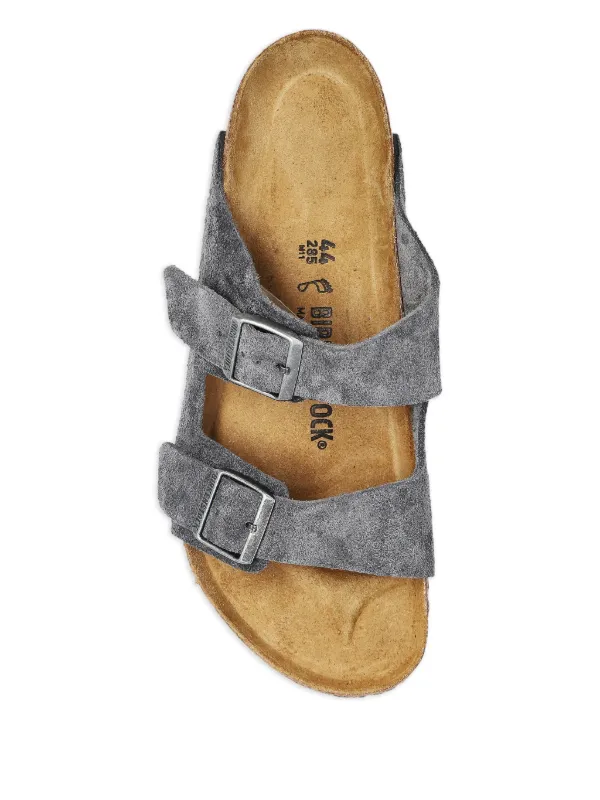 Birkenstock Arizona Suede Sandals | Grey | FARFETCH