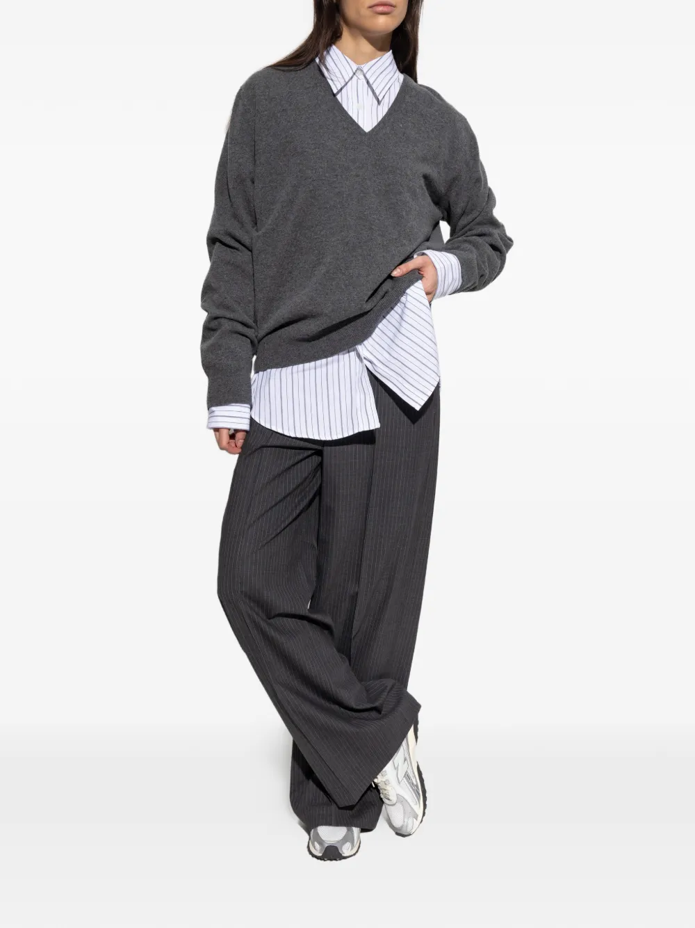 Rag & bone pinstripe trousers - Grijs