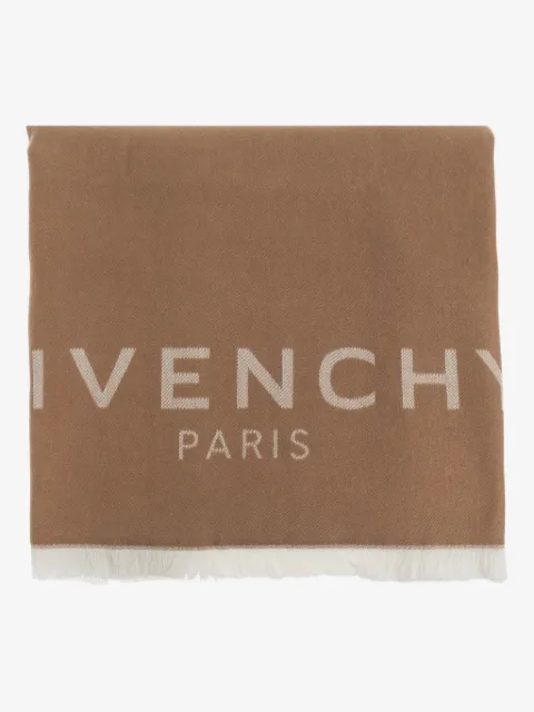 Givenchy écharpe frangée à logo