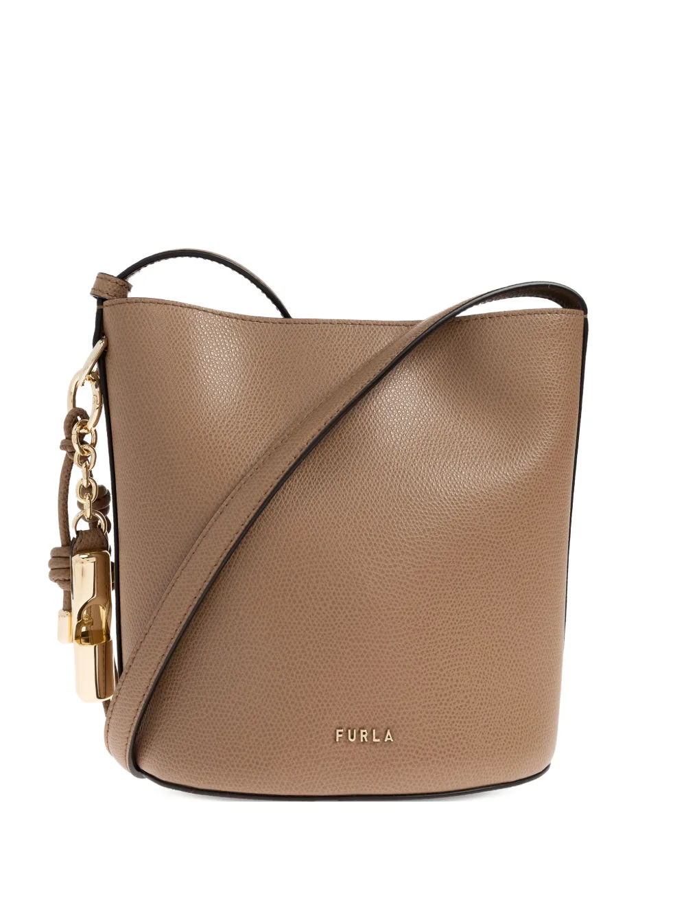 Furla mini Roxie charm bucket bag - Marrone