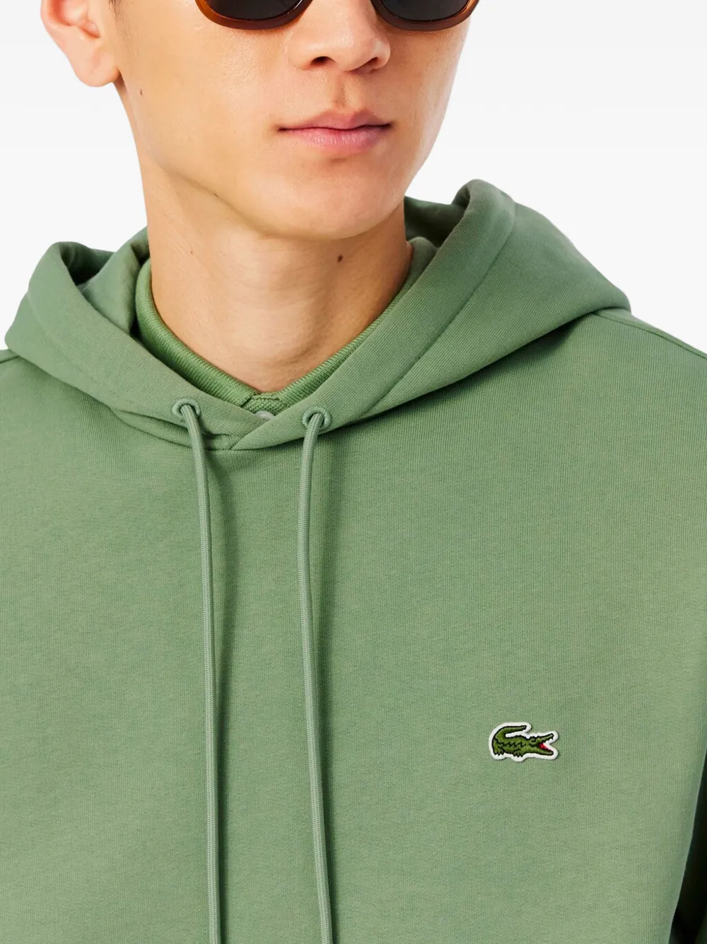Lacoste Hoodie met logodetail Groen