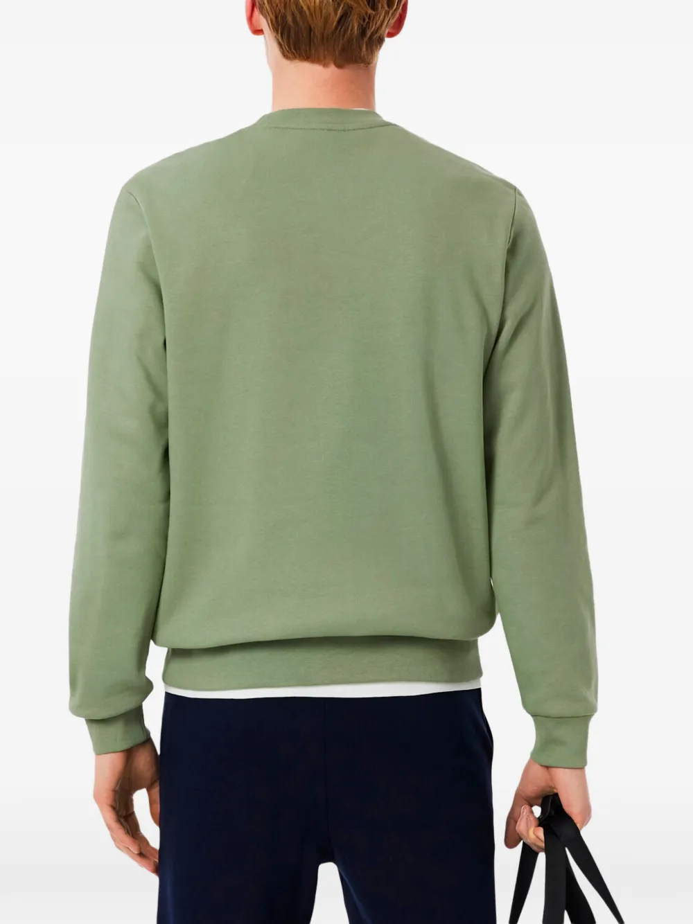  Lacoste Round-neck Logo Sweatshirt - Green 