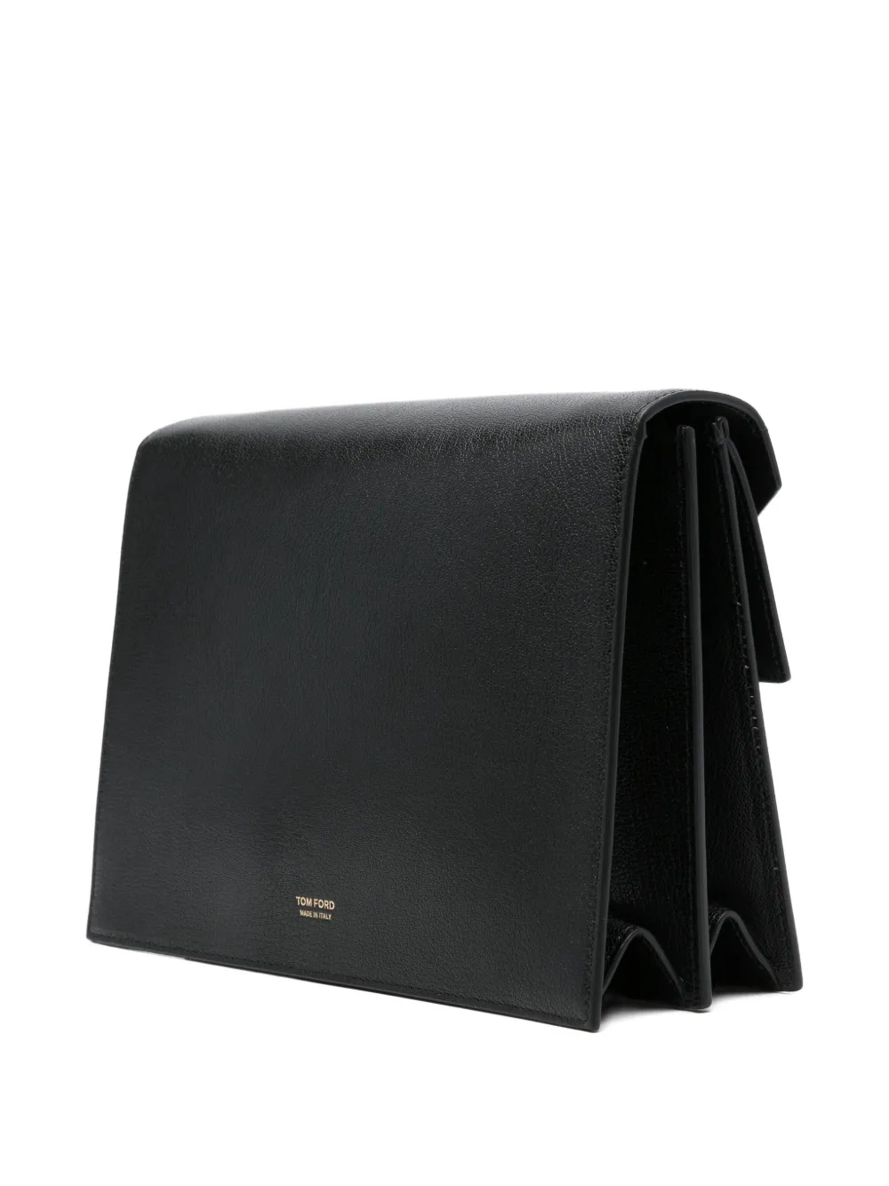 TOM FORD Clutch met logoplakkaat Zwart