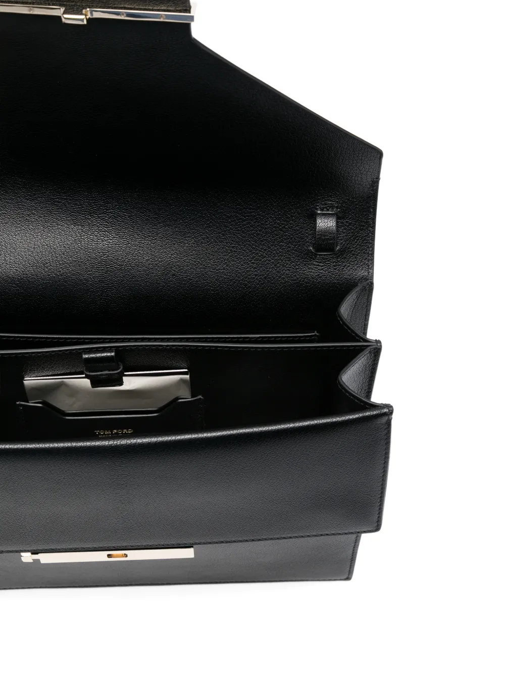 TOM FORD Clutch met logoplakkaat Zwart