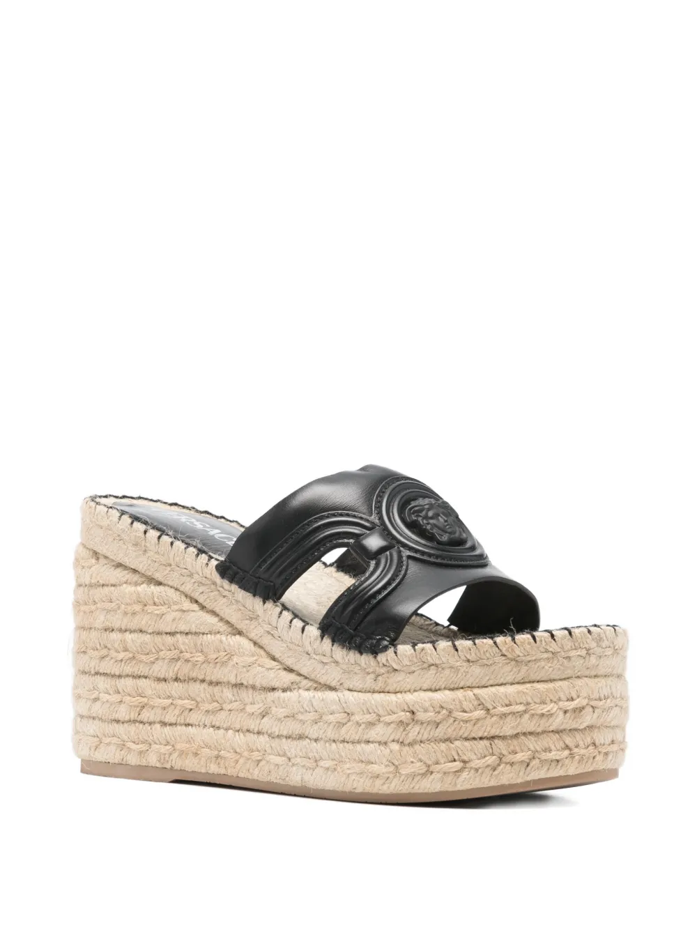 Versace Pre-Owned Medusa sandalen met sleehak - Zwart