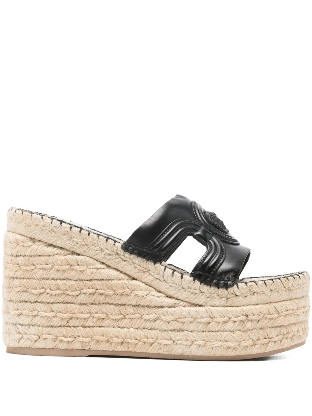 Versace Pre-Owned Sandali Medusa con zeppa - Nero