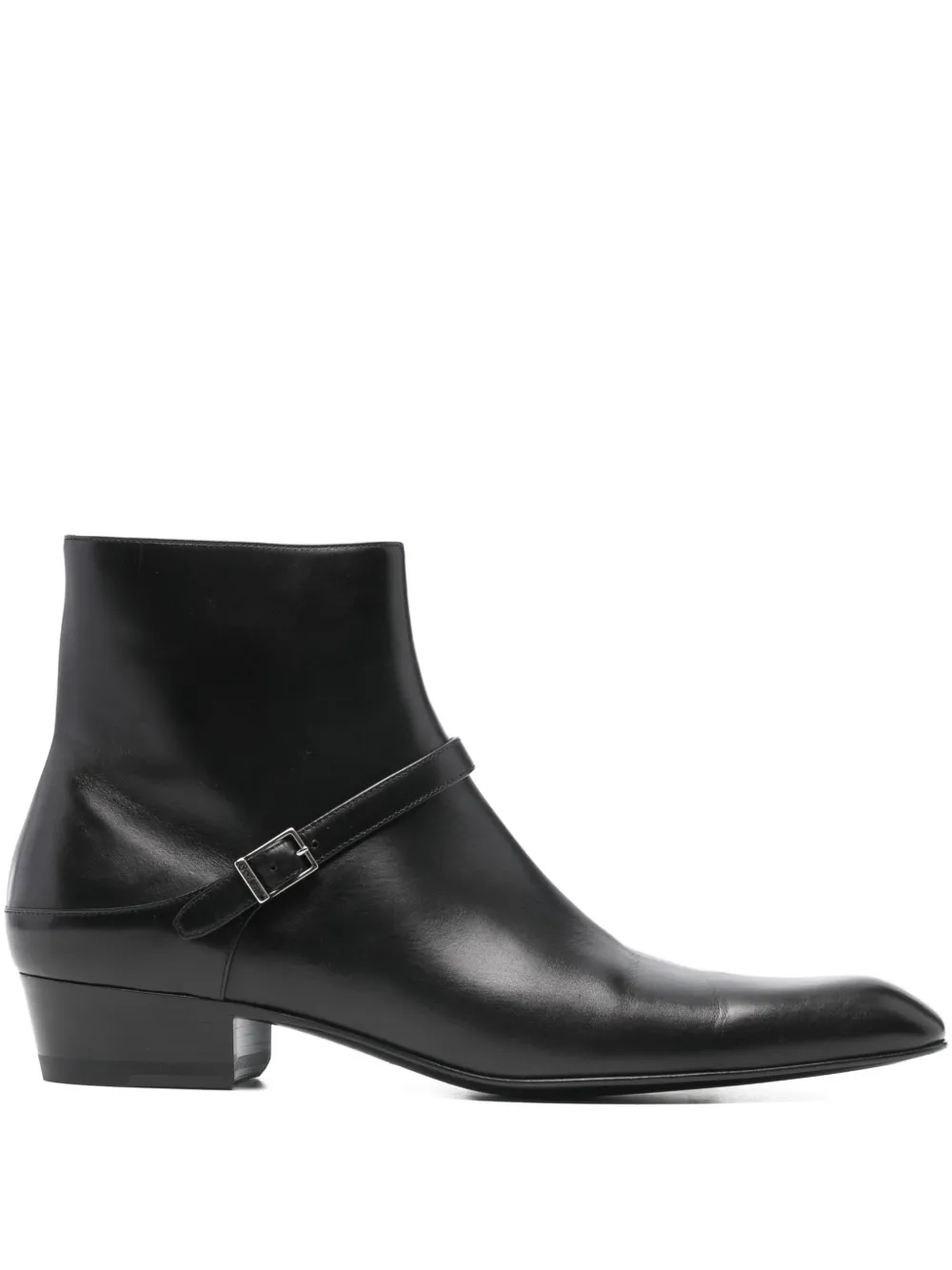 Saint Laurent Pre-Owned buckle-detail ankle boots | Black | Image 1