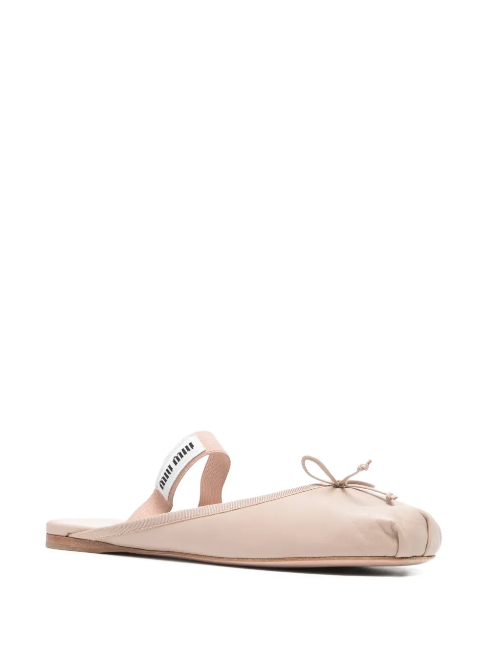 Miu Miu Pre-Owned bow-detail elastic-strap ballet flats | Image 2