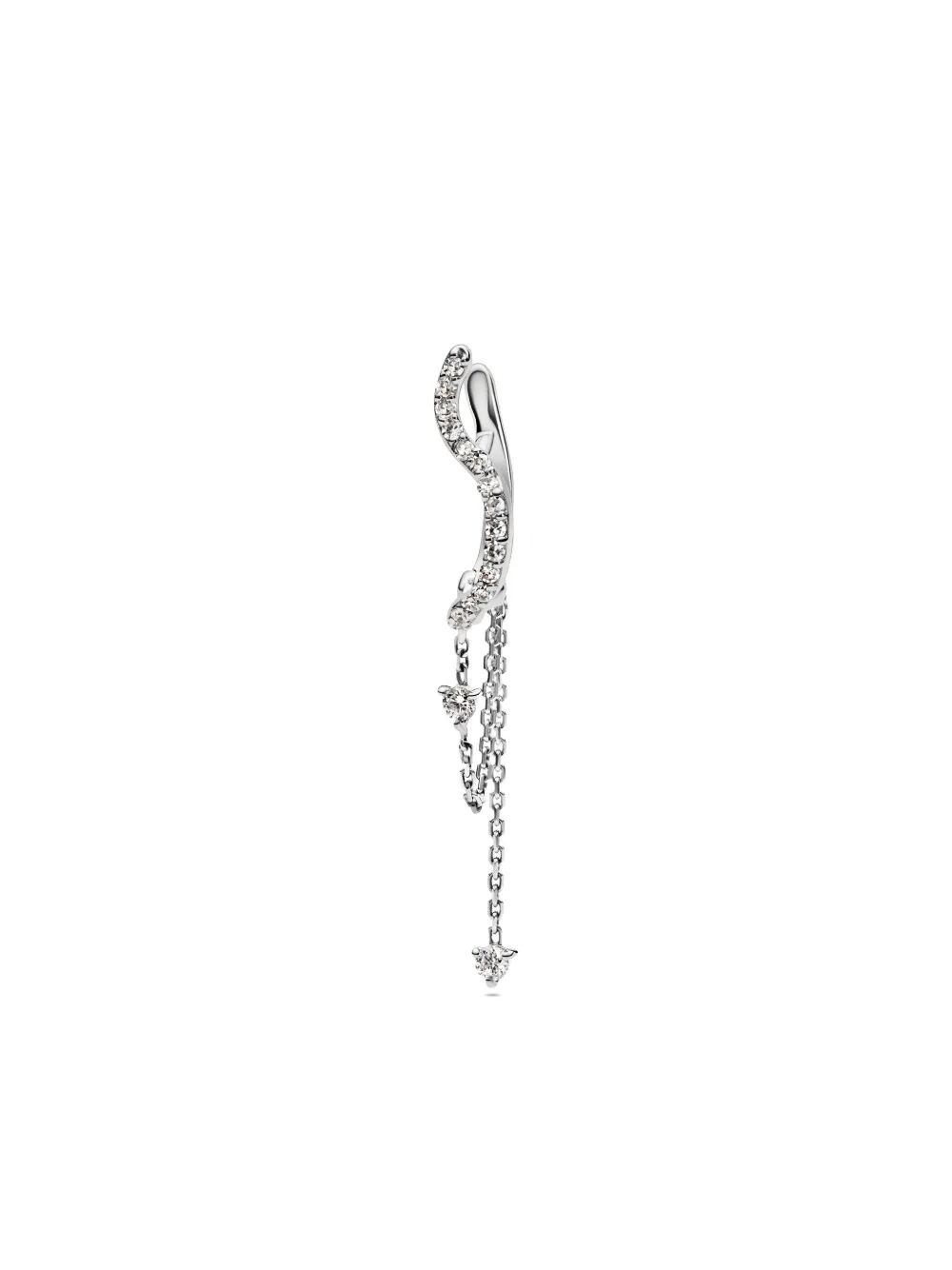 Maria Black 14kt white gold Versailles lab-grown diamonds drop earring - Argento