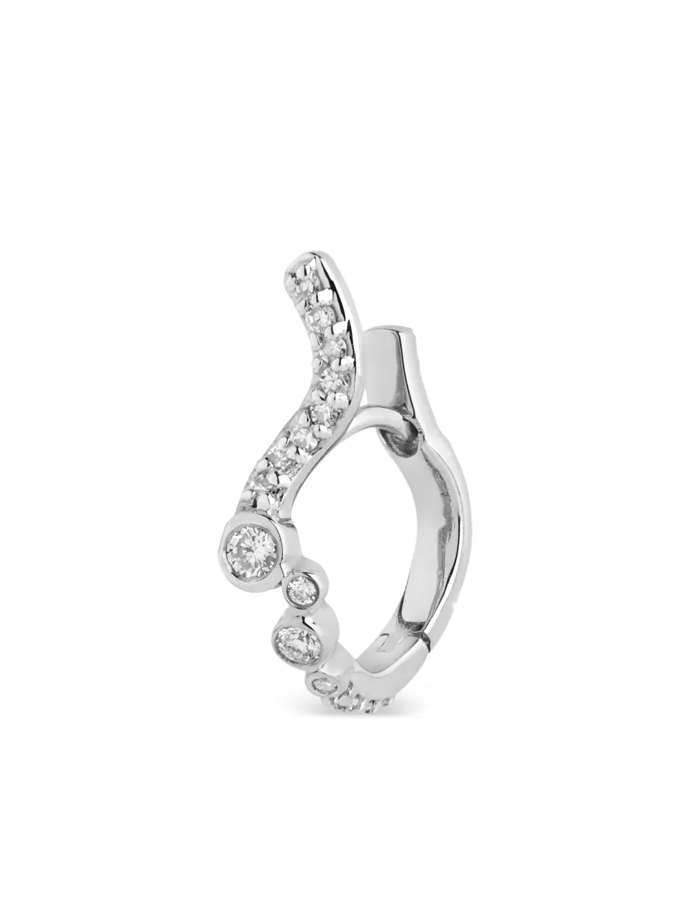 Maria Black 14K recycled white gold Versailles la-grown diamonds earring - women - White Rhodium-Plated 14K White Gold/Lab Grown Diamond - OS -