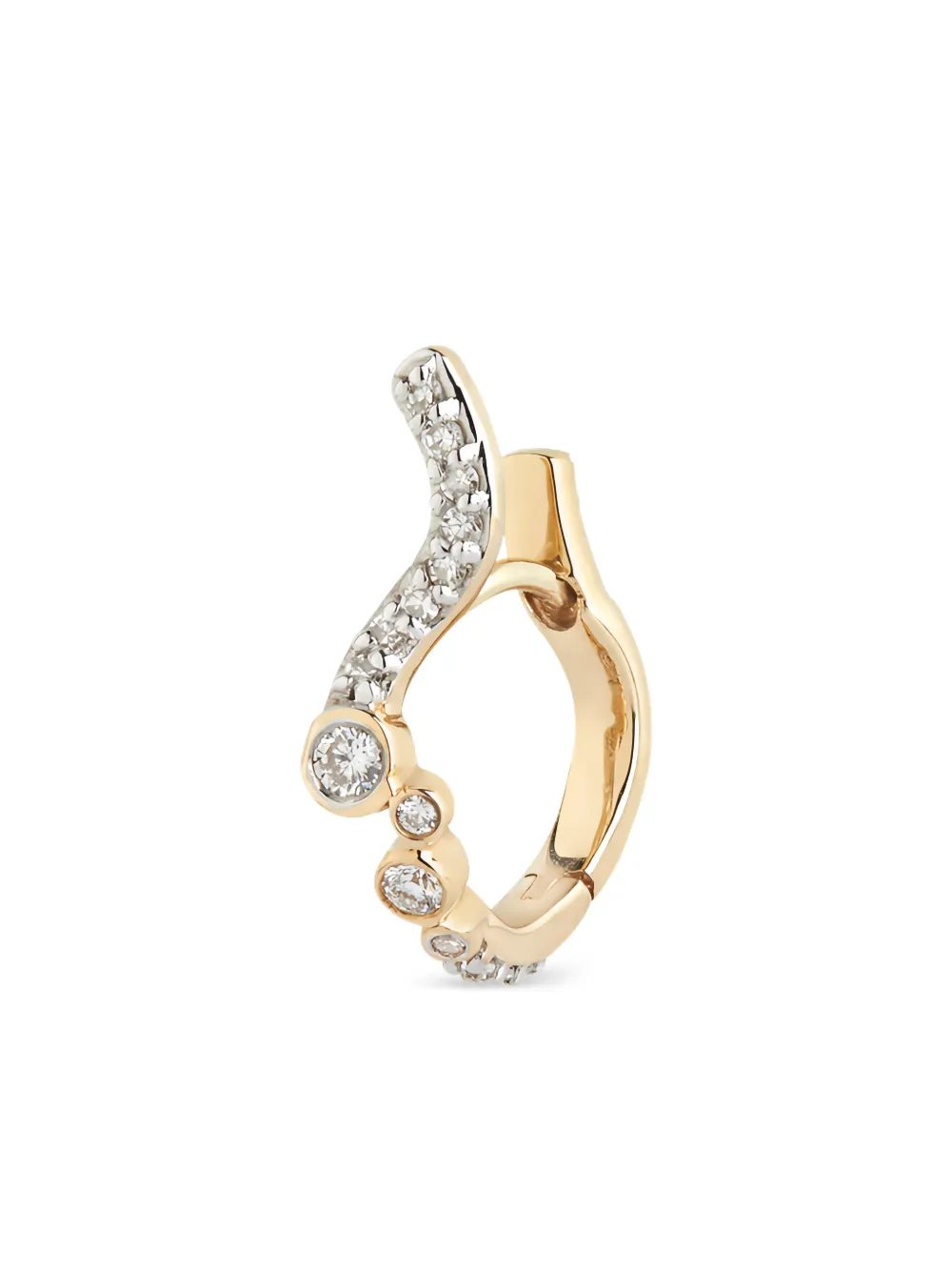 Maria Black Orecchino Versailles in oro giallo riciclato 14 carati con diamanti