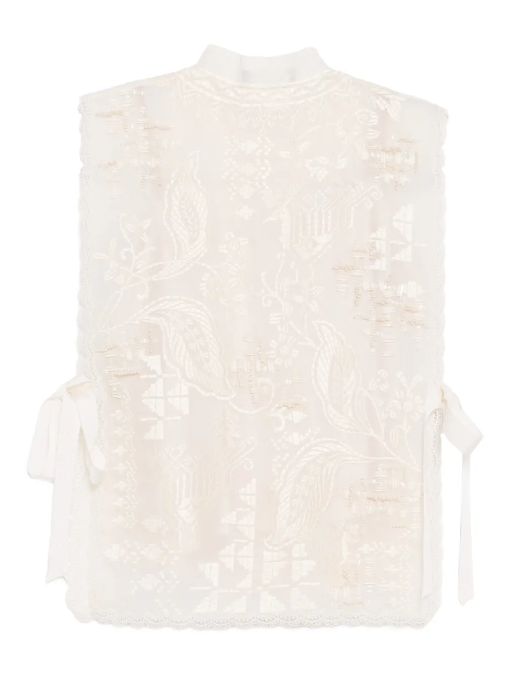  Biyan Graphic-embroidered Vest - Neutrals 