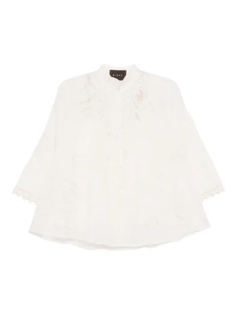 Biyan beaded silk top