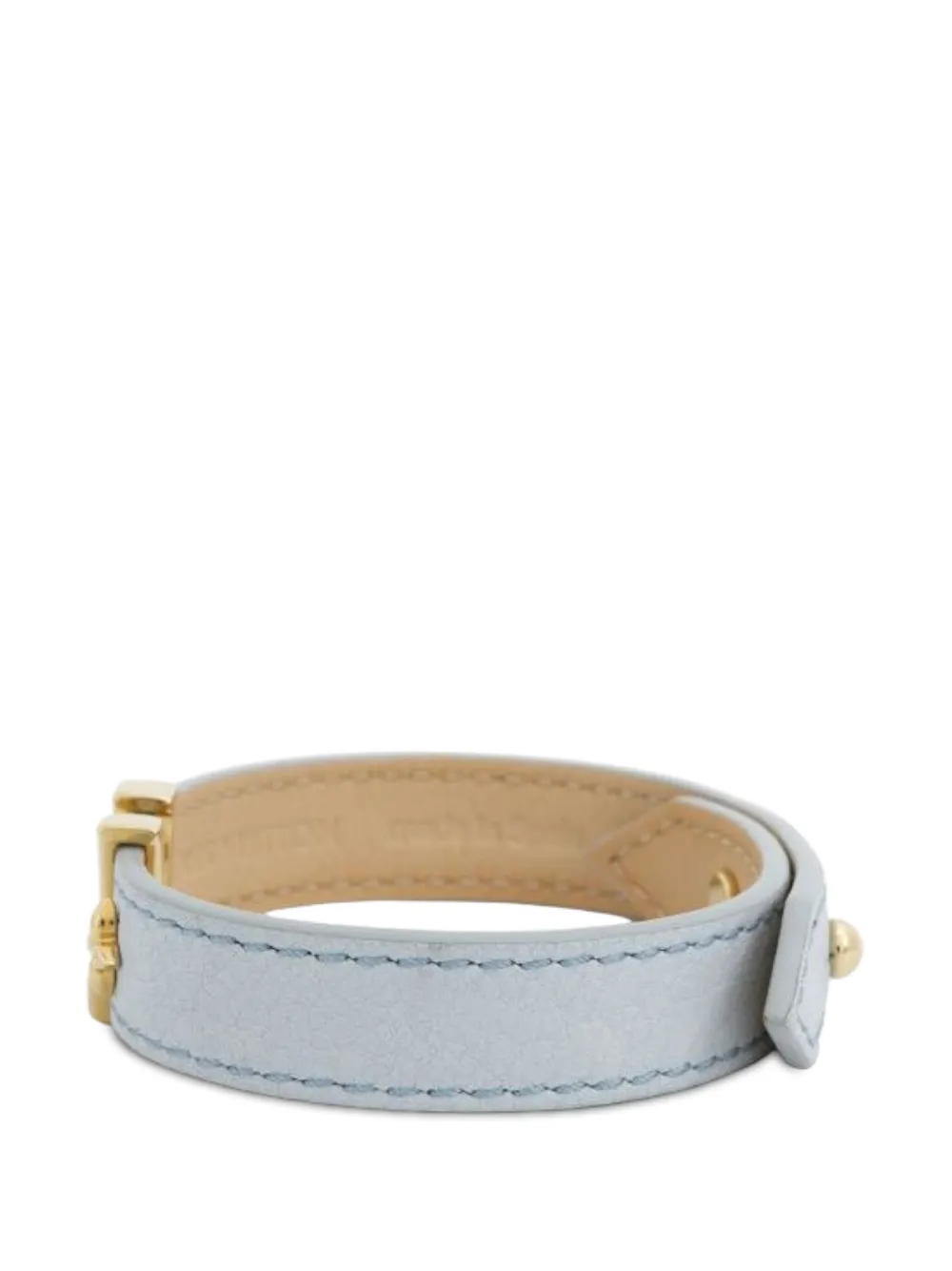 Pre-owned Louis Vuitton 2021-2025 Leather Lv Iconic Bracelet Costume Bracelet In Blue