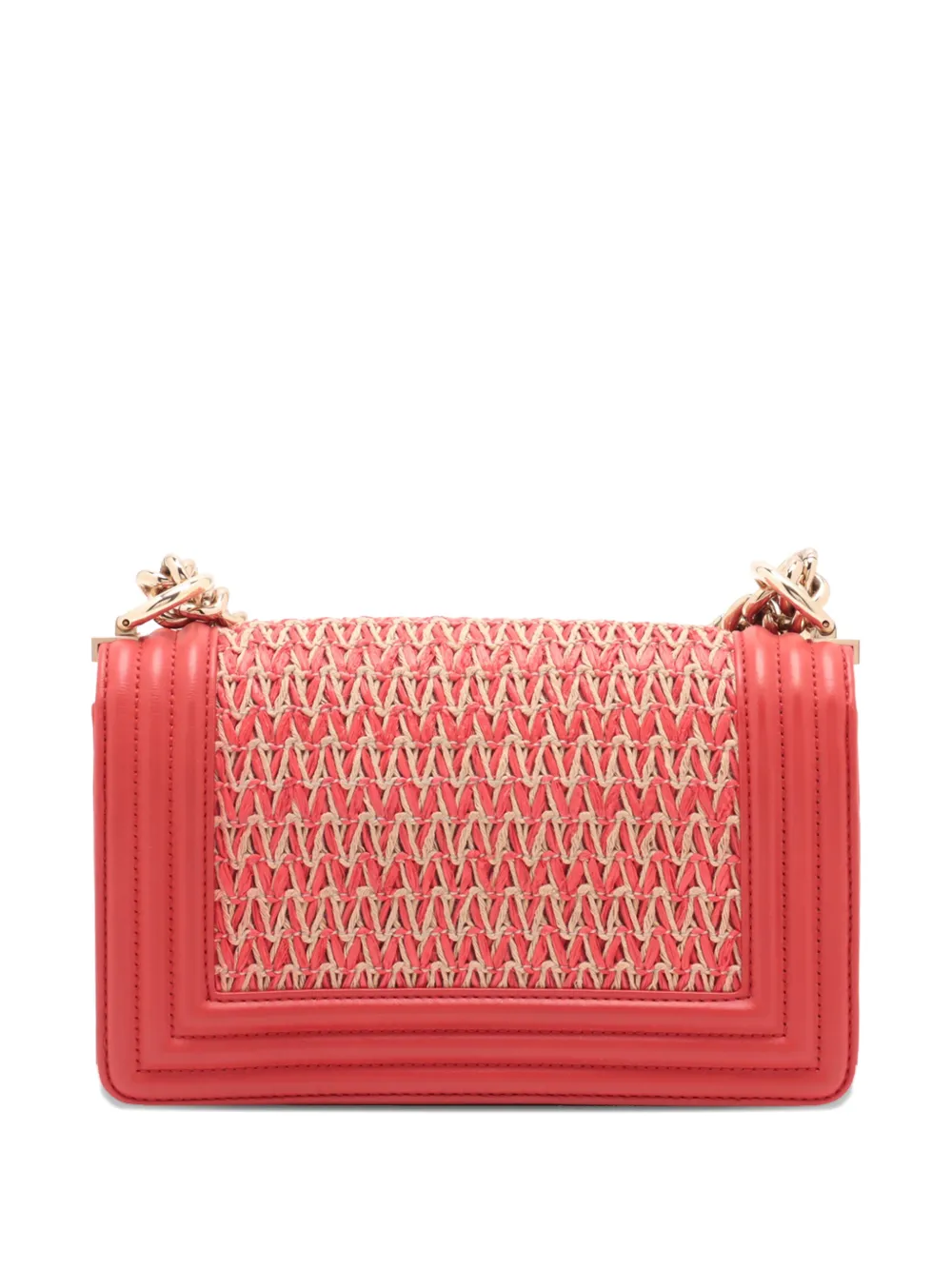 2014-2015 Small Straw And Lambskin Boy Flap Shoulder Bag