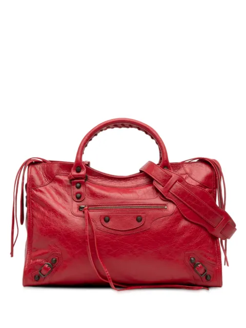 Balenciaga Pre-Owned 2021 Medium Lambskin Motocross Classic City satchel