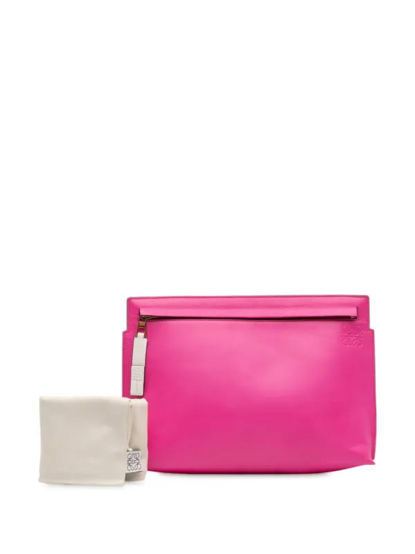 Loewe Pre-Owned 2017 アナグラム T クラッチバッグ | ピンク