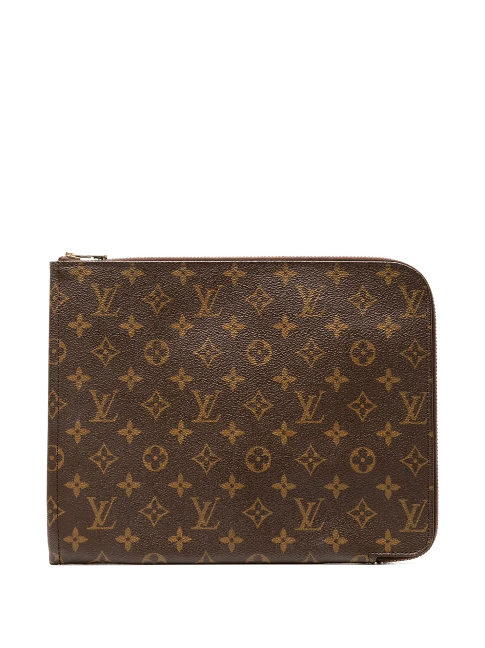 Louis Vuitton Pre-Owned 1985 Monogram Poche Documents Portfolio 30 clutch bag - Braun