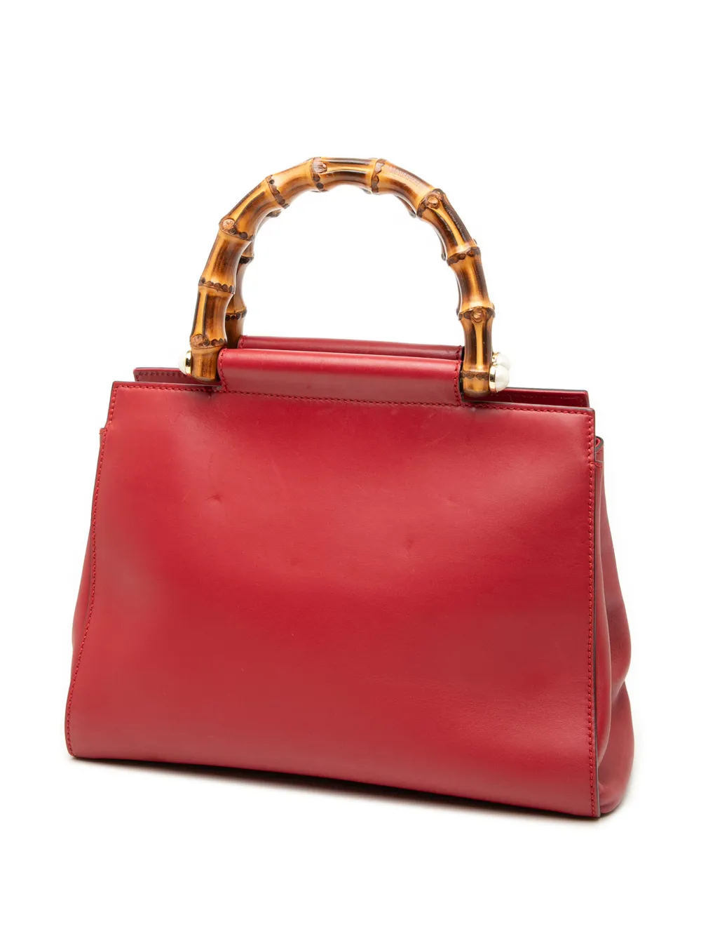 2016-2025 Small Leather Bamboo Nymphaea Satchel