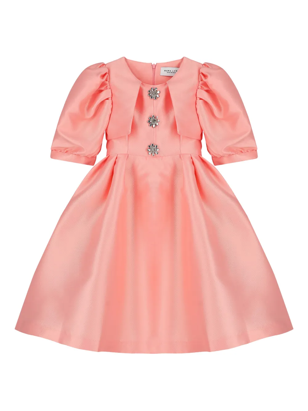 MAMA LUMA satin jewelled dress - Rosa