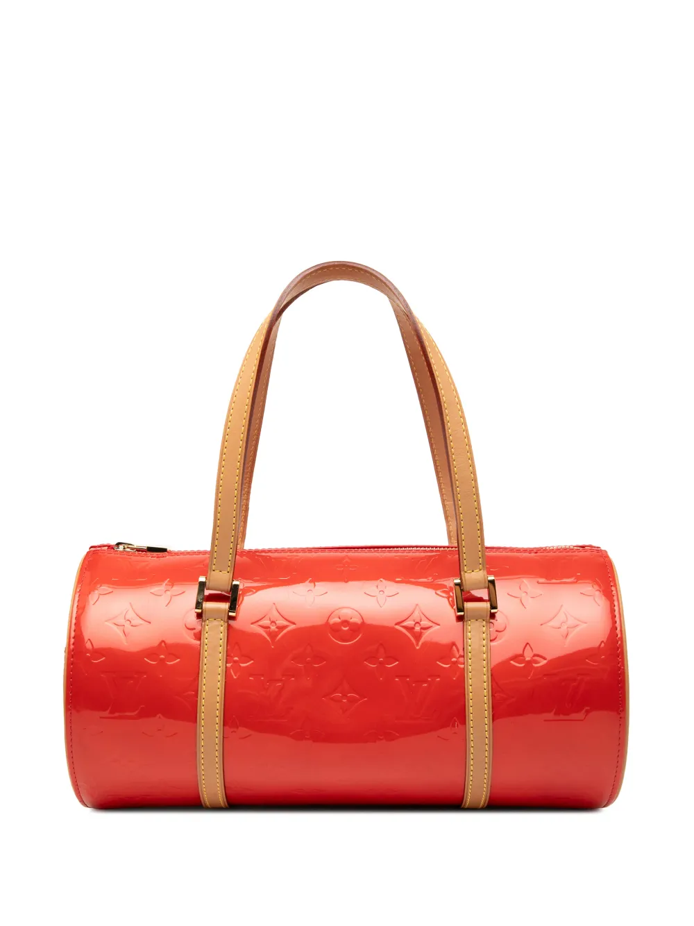 Pre-owned Louis Vuitton 2004 Monogram Vernis Bedford Handbag In Red
