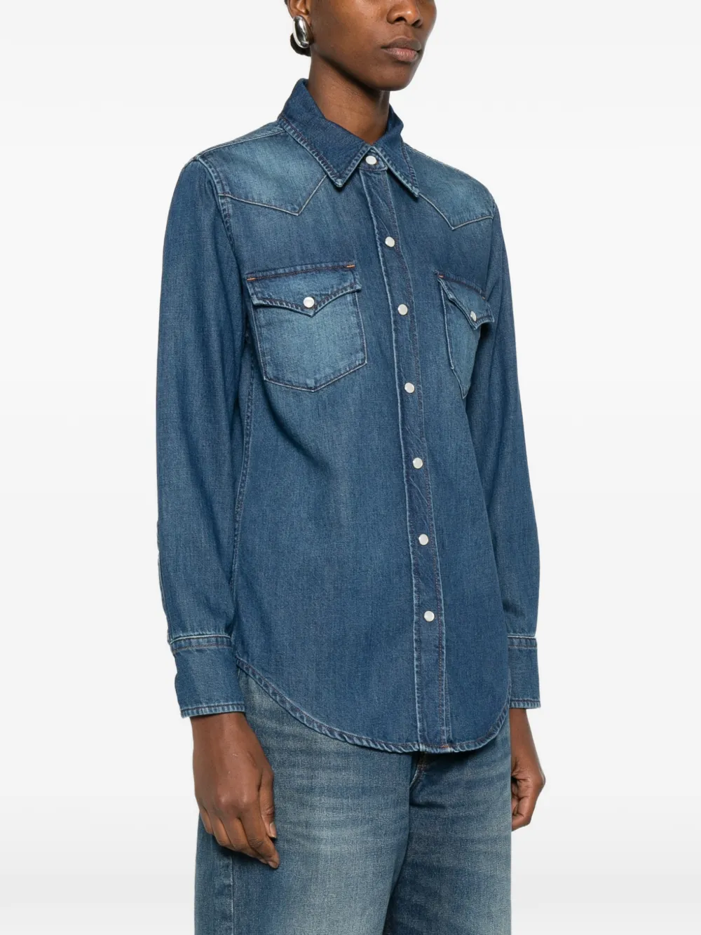  A.p.c. Chest-pocket Shirt - Blue 