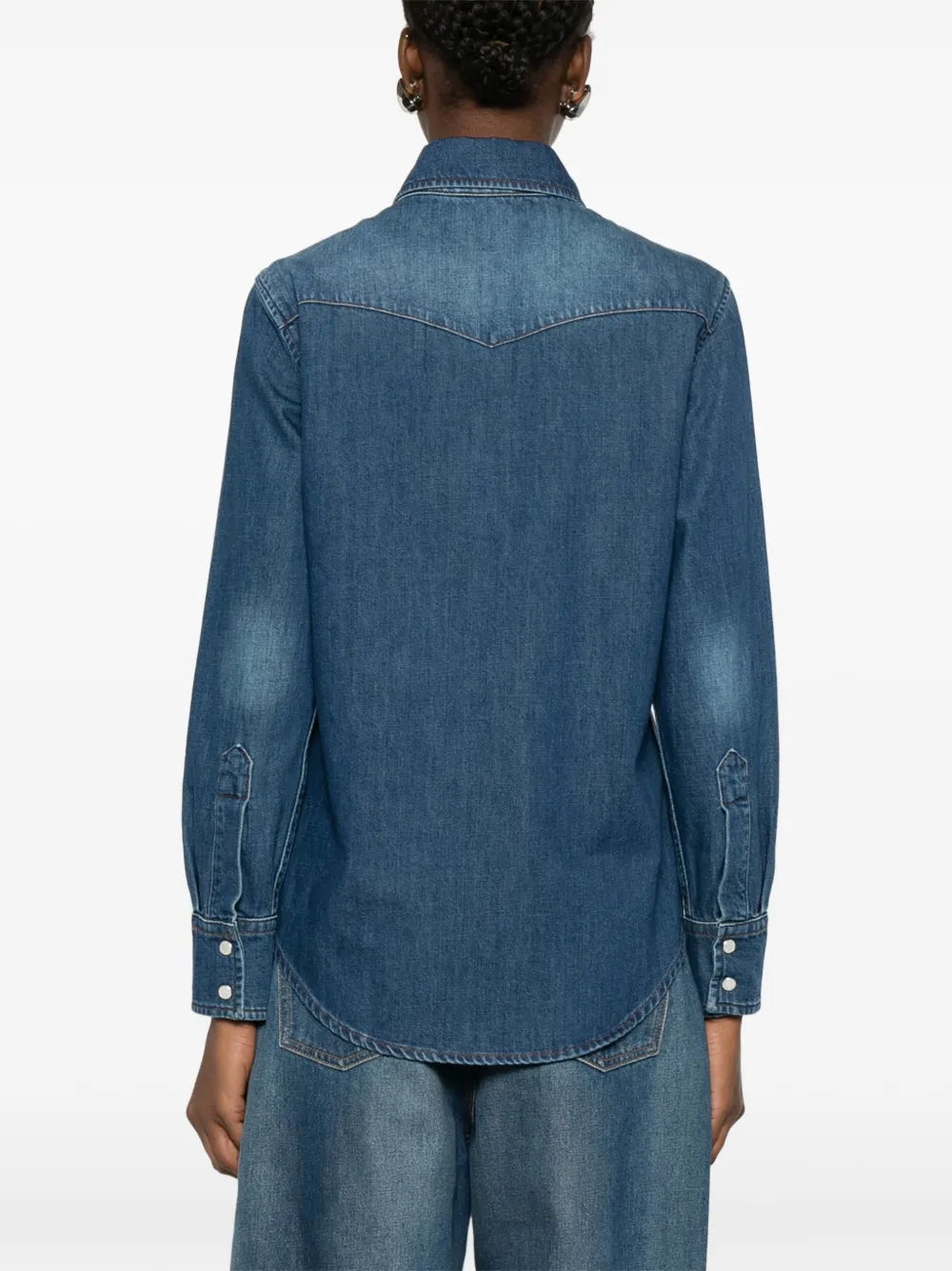 A.P.C. Blouse met borstzak Blauw