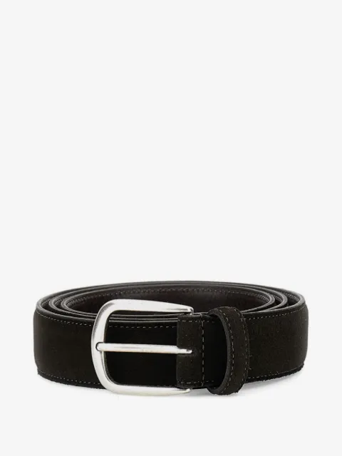 ALBERTO LUTI square-buckle suede belt
