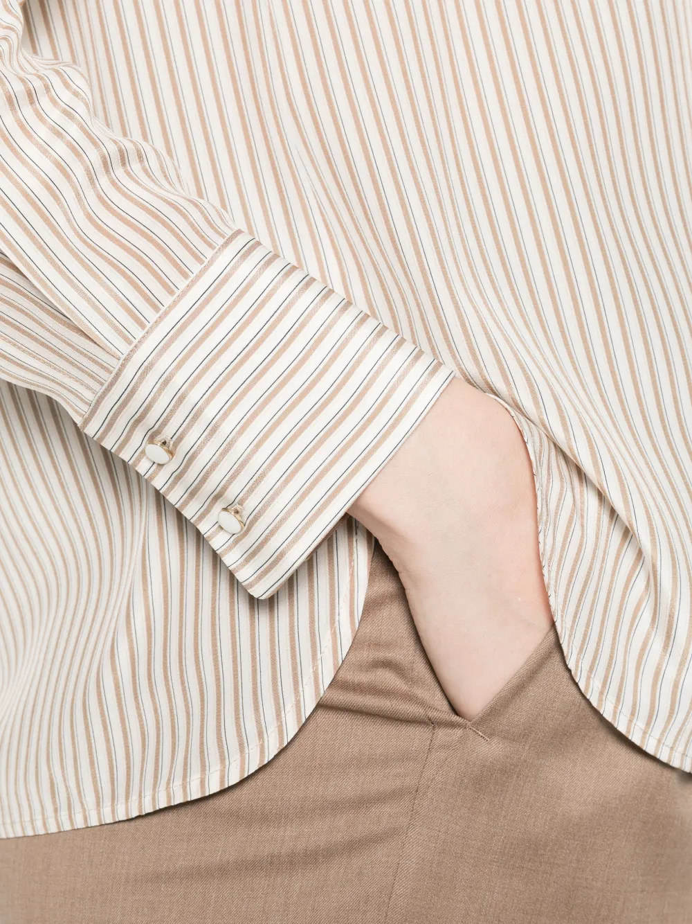 Max Mara Flirt gestreepte blouse Beige