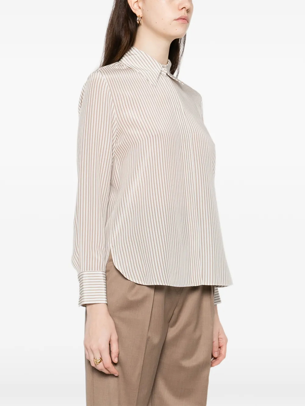Max Mara Flirt gestreepte blouse Beige