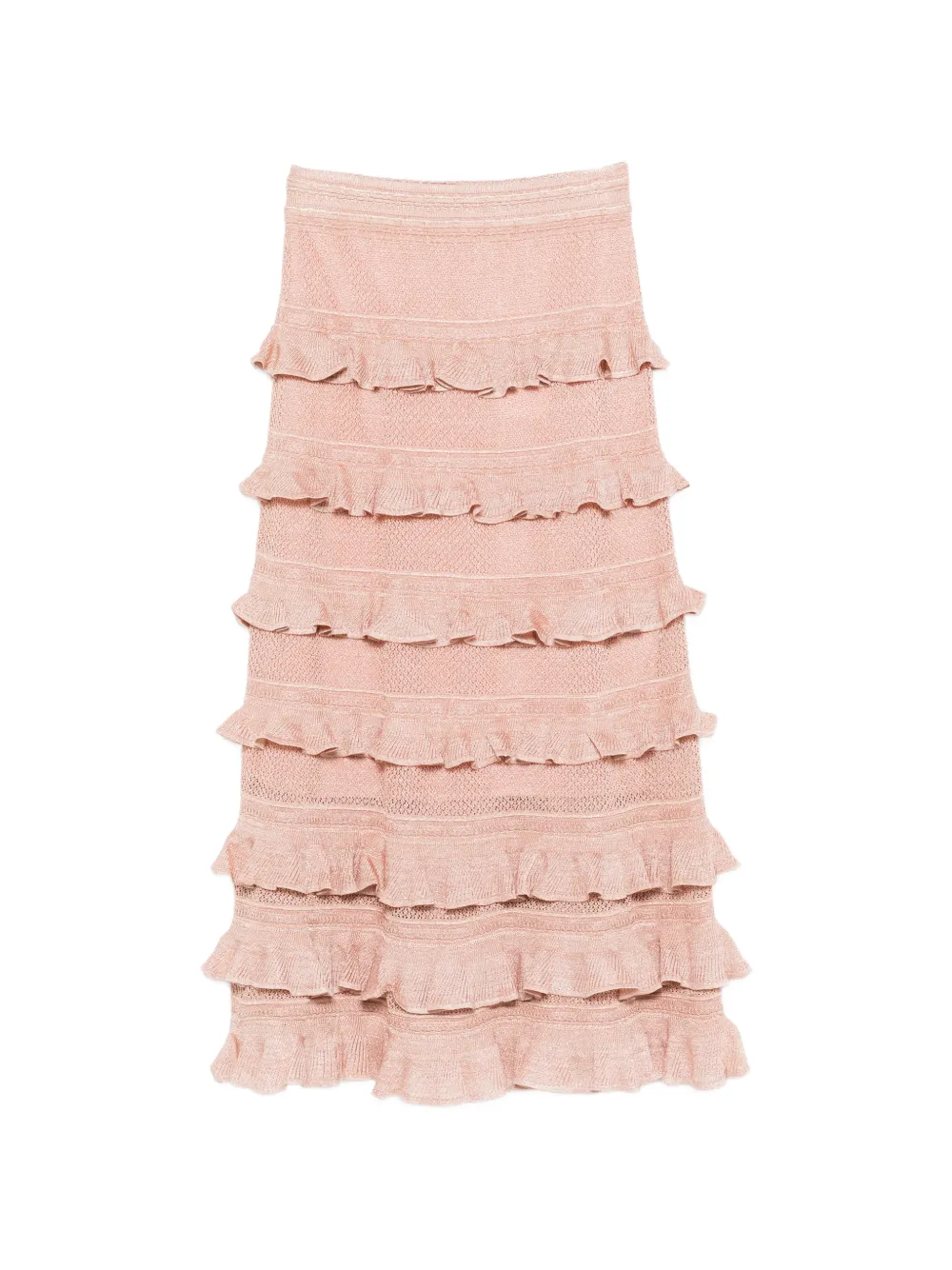 ZIMMERMANN ruffled maxi skirt - Rosa